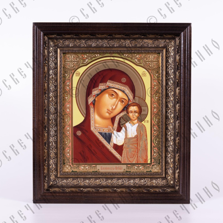 Икона в деревянном киоте 18*24 Казанская БМ