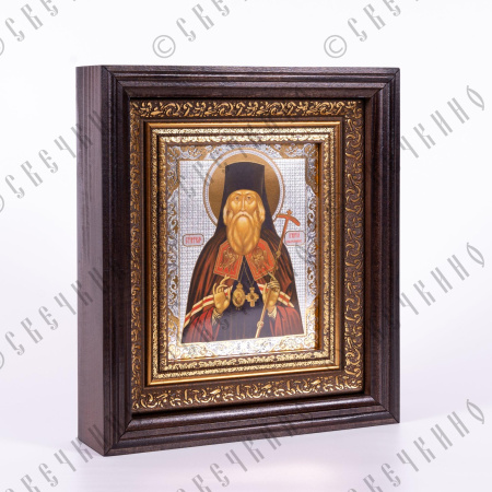 Икона в деревянном киоте 11*13 Игнатий Брянчанинов