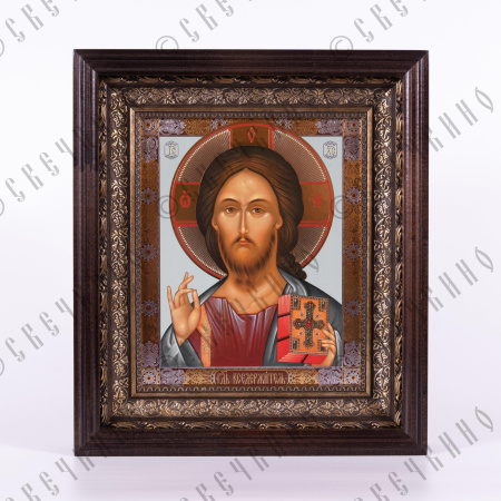 Икона в деревянном киоте 18*24 Спаситель